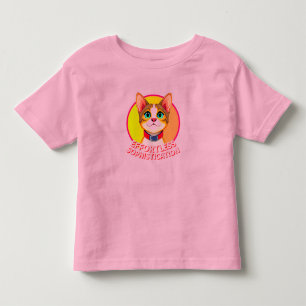 Freundliche Cartoon-Katze mit hellen Farben Kleinkind T-shirt