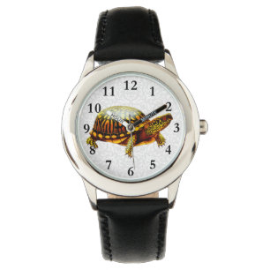 Freundliche Dosenschildkröte-Kinderuhr Armbanduhr