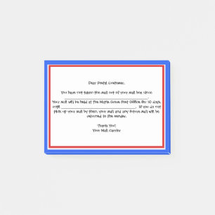 "Freundliche Erinnerung für Postunternehmen" Post-it Klebezettel