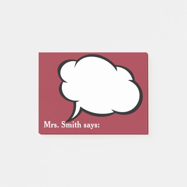 Freundliche Erinnerungen von Ihrem Lehrer!  Post-it Klebezettel (Vorderseite)