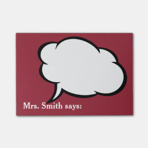 Freundliche Erinnerungen von Ihrem Lehrer!  Post-it Klebezettel