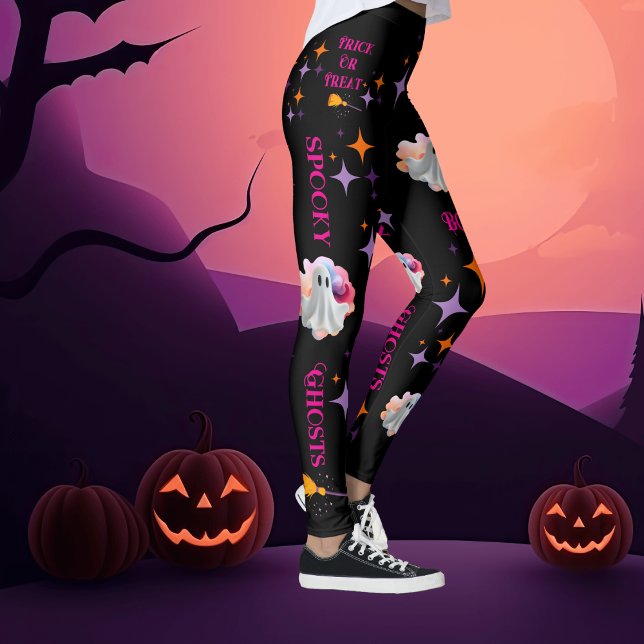 Freundliche Geister farbenfrohe Halloween Leggings (Von Creator hochgeladen)