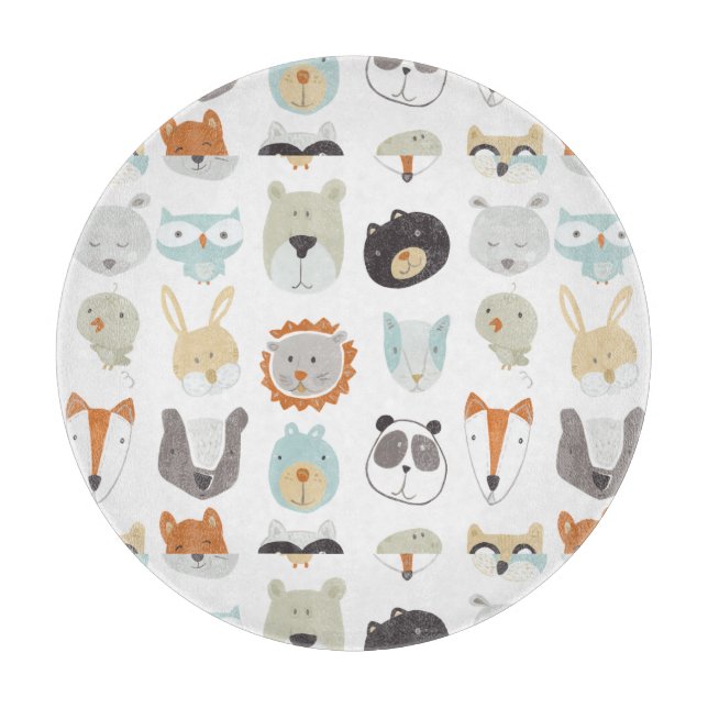 Freundliche Gesichter | Süße Tier Portraits Schneidebrett (Vorderseite)