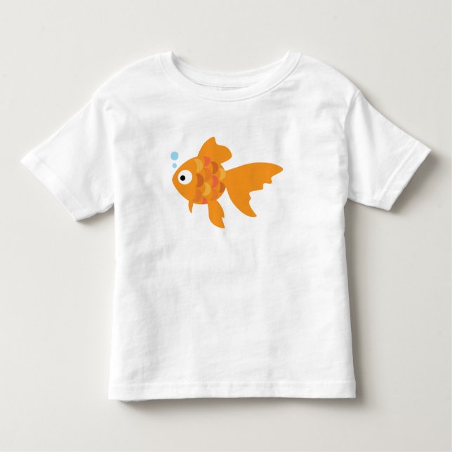 Freundliche Goldfisch-Illustration Kleinkind T-shirt (Vorderseite)