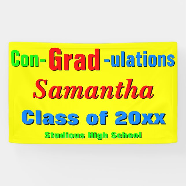 Freundliche Gratulation Graduation Party Banner (Horizontal)