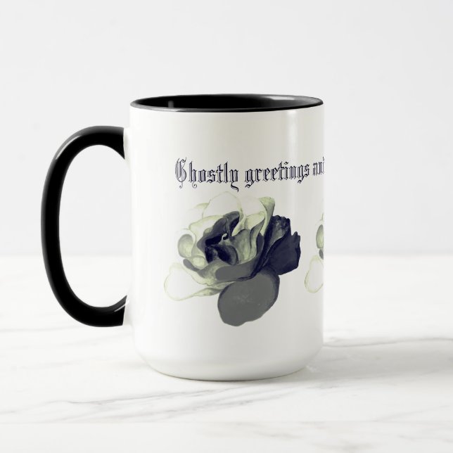Freundliche Grüße und ein glückliches Halloween! Tasse (Links)