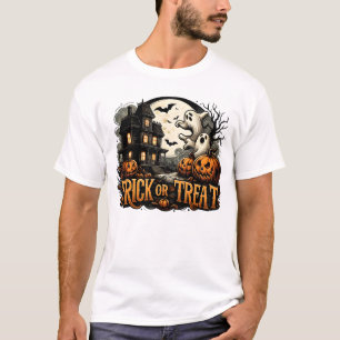 Freundliche Halloween-Nacht mit Gespenstern und Kü T-Shirt