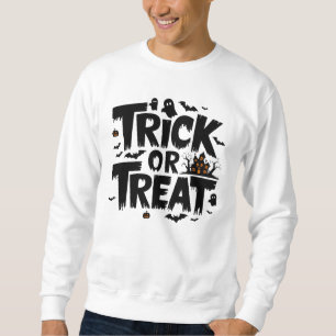 Freundliche Halloween Nacht mit Trick oder Leckerb Sweatshirt
