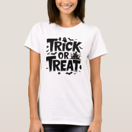 Freundliche Halloween Nacht mit Trick oder Leckerb T-Shirt