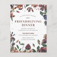 Freundliche Herbstlaub Postkarte Einladung