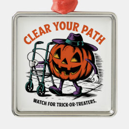 Freundliche Jack-o-Lantern-Sicherheit Ornament Aus Metall