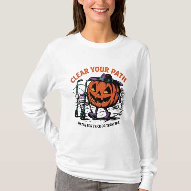 Freundliche Jack-o-Lantern-Sicherheit T-Shirt (Vorderseite)