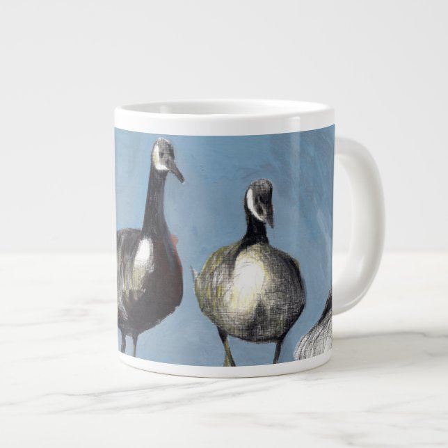Freundliche Kanada-Gänse 2012 Jumbo-Tasse (Vorderseite Rechts)
