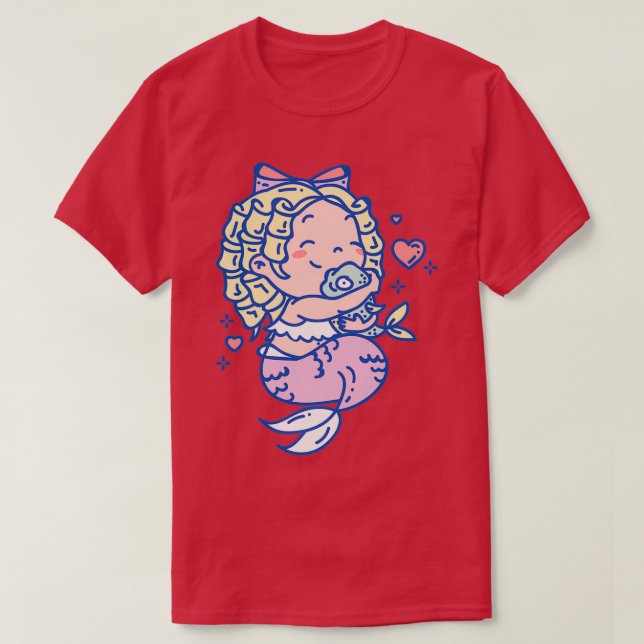 Freundliche Meerjungfrau T-Shirt (Design vorne)