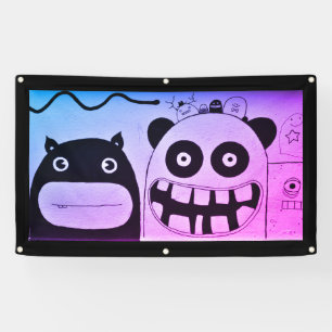 FREUNDLICHE MONSTERS VINYL BANNER W/ GROMMETS