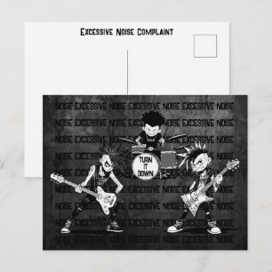 Freundliche Nachbarin Memo Übermäßige Lärmbelästig Postkarte