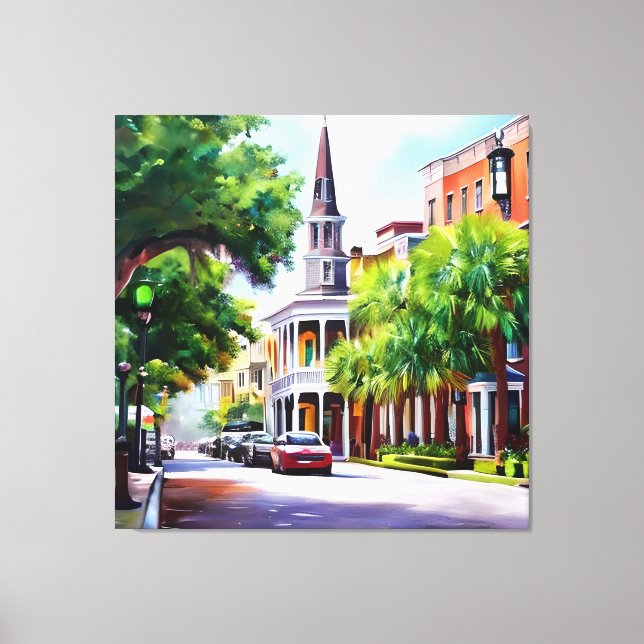 Freundliche Nachbarn Leinwanddruck (Vorderseite)