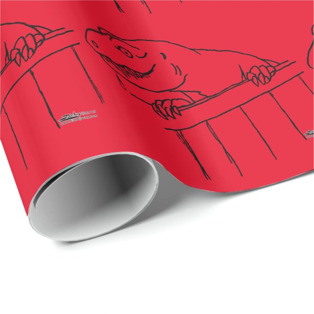 Freundliche Nachbarschaft Dinosaur Geschenkpapier (Rolleneckpunkt)