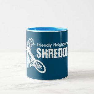 Freundliche Nachbarschaft Shredder Mountain Biking Zweifarbige Tasse