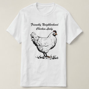 Freundliche Nachbarschafts-Huhn-Dame T-Shirt