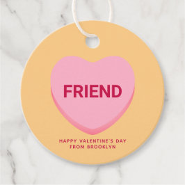 Freundliche orange rosa Konversation Herzstück Val Geschenkanhänger