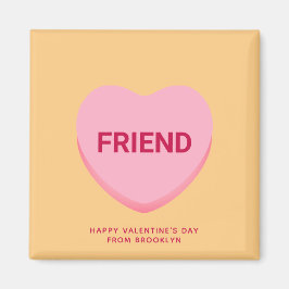 Freundliche orange rosa Konversation Herzstück Val Magnet