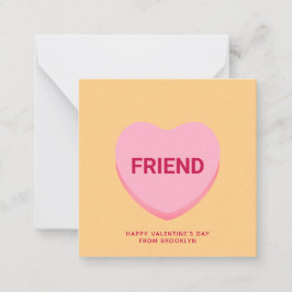 Freundliche orangefarbene Konversation Herzstück V Mitteilungskarte