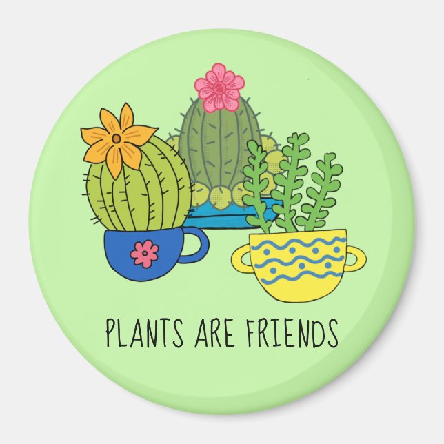 Freundliche Pflanze Succulent Magnet (Vorne)
