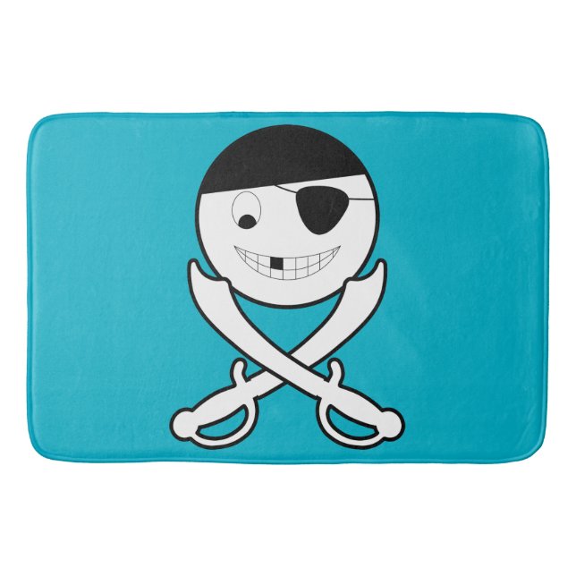 Freundliche Piratenflagge Bath Mat Badematte (Vorderseite)