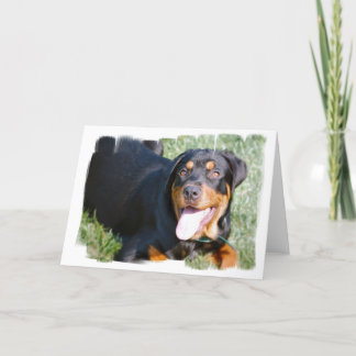 Freundliche Rottweiler Grußkarte Karte