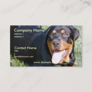 Freundliche Rottweiler HundeVisitenkarte Visitenkarte
