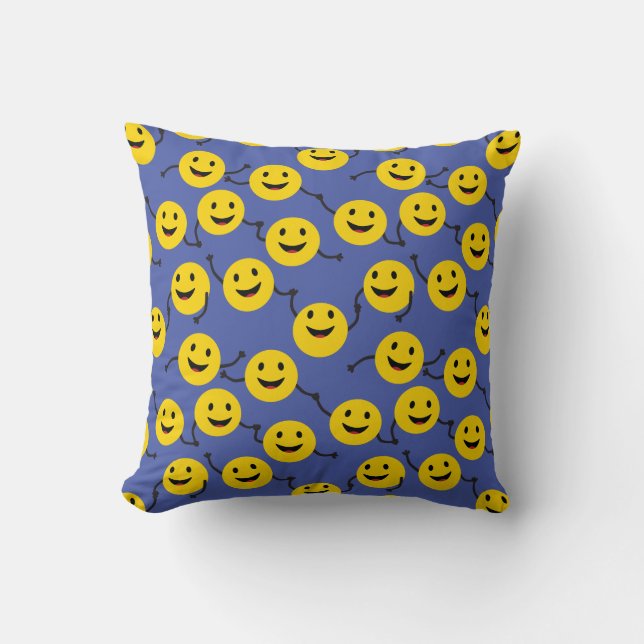 Freundliche Smileys Kissen (Vorderseite)