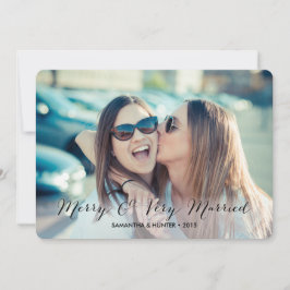 Freundliche und sehr Verheiratete Paare Feiertagskarte