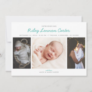 Freundliche Vorstellungs-Foto-Geburtsanzeige Ankündigung