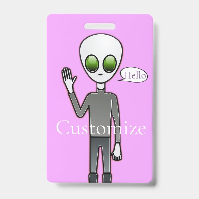 Freundliche Waving Alien Thunder_Cove Ausweis (Vorderseite)