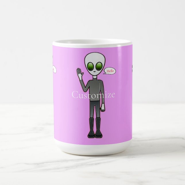 Freundliche Waving Alien Thunder_Cove Kaffeetasse (Mittel)