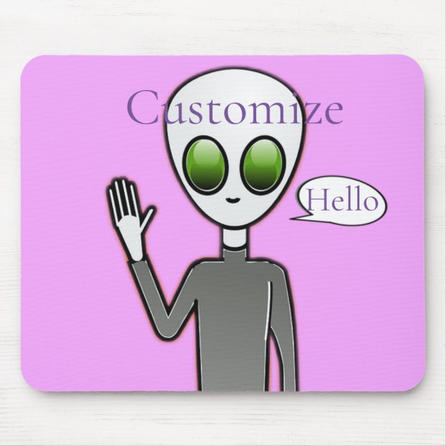 Freundliche Waving Alien Thunder_Cove Mousepad (Vorne)