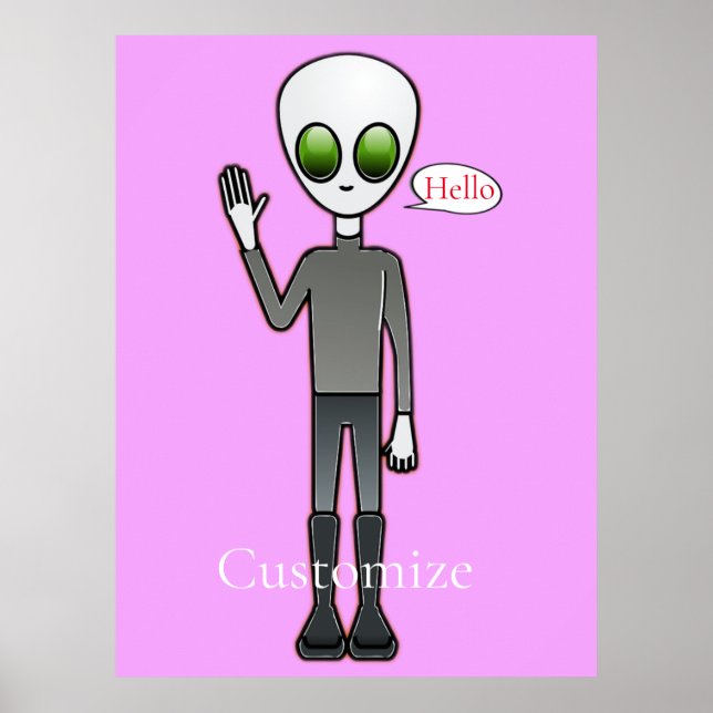 Freundliche Waving Alien Thunder_Cove Poster (Vorne)