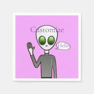 Freundliche Waving Alien Thunder_Cove Serviette