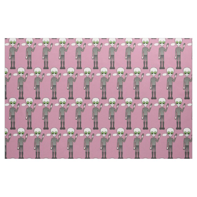 Freundliche Waving Alien Thunder_Cove Stoff (Fat Quarter (45,7 x 55,9 cm))