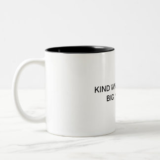 Freundliche Worte, großes Herz 💖 – Motivationsbec Zweifarbige Tasse