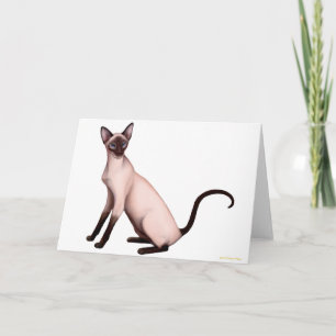 Freundliche Young Siamese Cat Card Karte