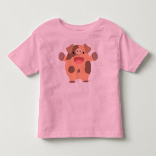 Freundlicher Cartoon Schweinekinder T - Shirt