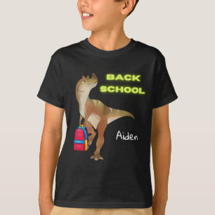 Freundlicher Dinosaurier mit Rucksack "Back to Sch T-Shirt