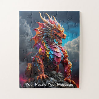 Freundlicher Drache für Kinder Puzzle