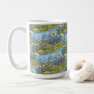 FREUNDLICHER EASTER DRAGON AUF BUNNY TRAIL Niedlic Kaffeetasse