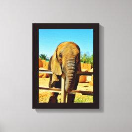 Freundlicher Elephant Leinwanddruck