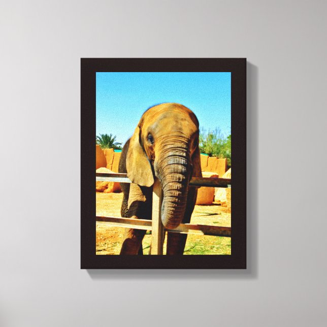 Freundlicher Elephant Leinwanddruck (Vorderseite)