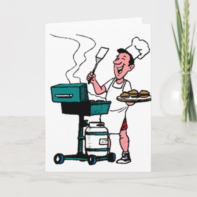 FREUNDLICHER GEBURTSTAG ZUM BESTEN GRILLMASTER *** KARTE (Vorderseite)