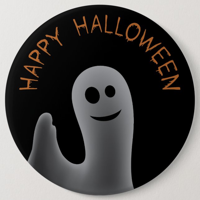 Freundlicher Geist (glückliches Halloween) Button (Vorderseite)